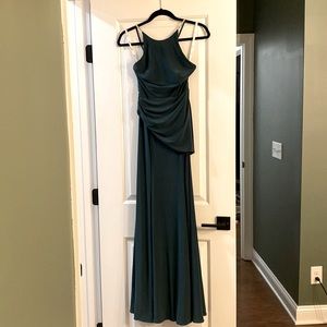Formal dark green dress